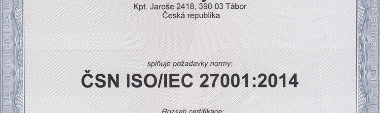 Certifikace managementu bezpečnosti informací