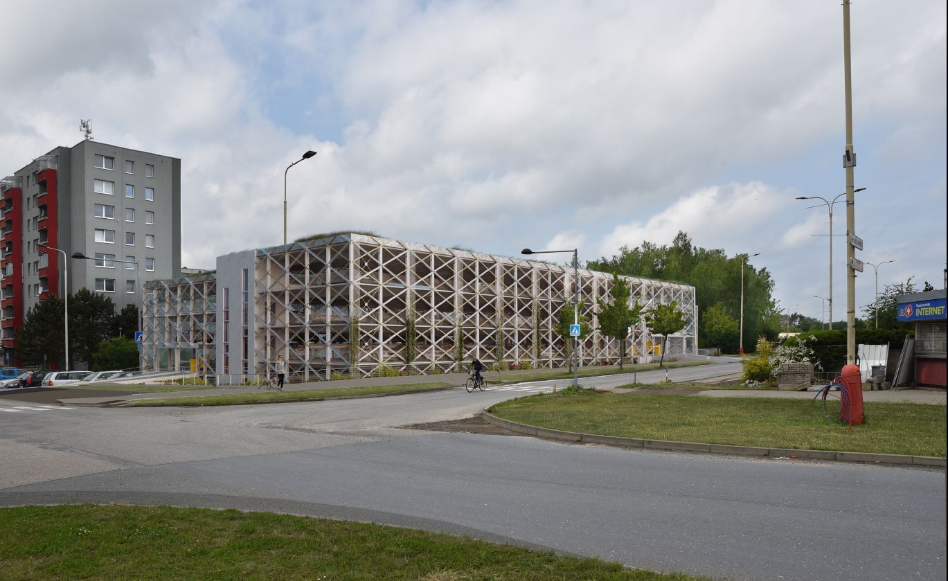 parking perspektivní zákres z křižovatky